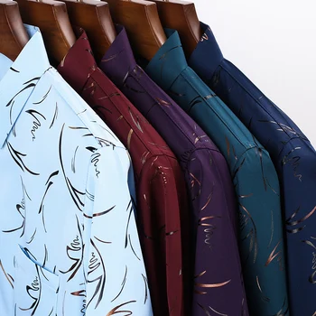 2021 Uus Suvi Lühike varrukas Särgid Meeste Mood Prindi Silk Cotton Casual Särk Meeste Slim Fit Camiseta Masculina C743