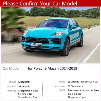 Näiteks Porsche Macan~2019 Mudflaps Muda Klapid, Klapi Splash Valvurid Auto Ratta Poritiib Ees Taga Tarvikud 2016 2017 2018
