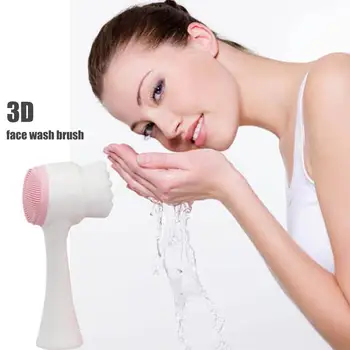2 In 1 Face puhastushari Skin Care 3D Pesu Puhtamaks Koorija Pooride Akne Õli Puhastab Ilu Pintsli Tööriist Manuaalne Kontroll