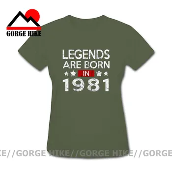 Vintage särk Legendid on sündinud 1981. aastal T-Särk Naistele, Tehtud, 1981 T-särk 80ndate Retro 1980 Brändi Riided Tops hipster Tee särk