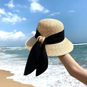 2021 Käsitsi Valmistatud Suve Mütsid Naistele Raffia Elegantne Pearl Õled Päike Müts Ühise Põllumajanduspoliitika Lady Tüdrukud Panama Beach Floppy Naine Travel Mütsid