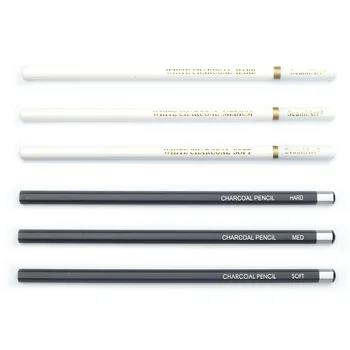 SeamiArt 3tk Must/Valge Soft/Medium/Hard Puusüsi Pliiats Belgia Väljas Maali Sketching Kunstitarbed