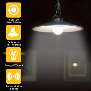 Kuum 1tk Energiasäästu E27 LED Night Light Infrapuna-liikumisanduriga Lamp Auto Smart LED Lamp Ourdoor Siseruumides Dropshipping