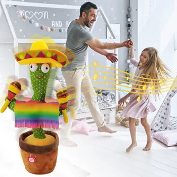 Kaktus -, Plüüš-Mänguasi, Elektrooniline Shake Tantsu Mänguasja Laulu -, Plüüš-Armas Tantsu Cactus Alushariduse Mänguasi Lastele