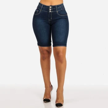 Uus Seksikas Mood Naised, Daamid Denim Skinny Püksid Kõrge Vöökoht Venitada Bodycon Teksad Slim Püksid Põlve Pikkus Venitada Lühikesed Teksad