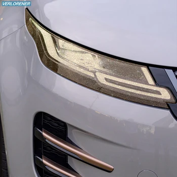 2 Tk Auto Esitulede kaitsekile Suitsutatud, Must Tint Wrap Vinüül Läbipaistev TPU Kleebis Vahemiku Rover Evoque L551 2020 2021