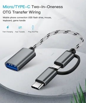 Mobiiltelefoni USB 3.0 Kaks Ühes OTG Adapter Cable Type-C Mikro-Interface Converter Mobiiltelefon Laadimine Line