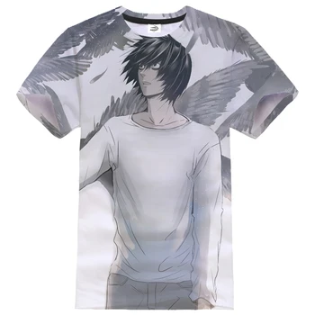 Anime Tshirt Death Note 3D Trükitud Meeste ja Naiste Vabaaja Mood Hip-Hop T-Särk Harajuku Trendikas Streetwear T-Särk Unisex Tees Tops