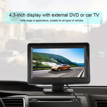 Uus 4.3 Tolline Auto Jälgida 12V Jaoks tahavaate Kaamera TFT LCD Ekraan Tagurpidi Kaamera Ekraan HD Digital Video Sisend Ekraanil NTSC PAL