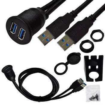 Auto Armatuurlaua Flush Mount USB Dock Adapter Armatuurlaua Paneeli 3.0 Port (Meeste ja Naiste Kaabel pikendusjuhe Mootorratta Paat Kuum