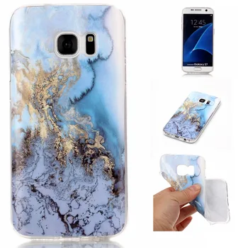 Samsung Galaxy S7 juhul Marmor Tekstuur Vastupidav Pehme Slim TPÜ silikoonkummist Mobiiltelefon Case For Samsung Galaxy S7 Serv G9350