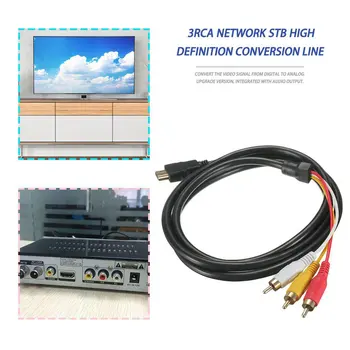 5 Jalga 1080P HDTV HDMI Male 3 RCA Audio-Video, AV-Kaabel Juhe, Adapter Converter Pistik Komponent Kaabel Plii HDTV UUS