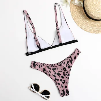 Mood Micro Bikini Supelpüksid Naiste Leopardi Kõrge Lõigatud Ujumis trikoo Biquini Set Seksikas Ujumistrikoo Bather Sobivad Bikiinid 2021 #1G