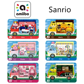 Sanrxo X S1~S6 Loomade Ületamine Mängu Kaart RV Auto Sanrioed Amiibo Sildi Loomade Amxxbo Täis Nintendo Lüliti NS 3tk/komplekt 6tk/set