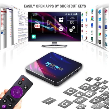 H96 Max Smart TV Box Android 11 RK3318 4GB 64GB USB3.0 1080P H. 265 60fps Google Voice Assitant Youtube ' i 4K Smart TVbox H96max