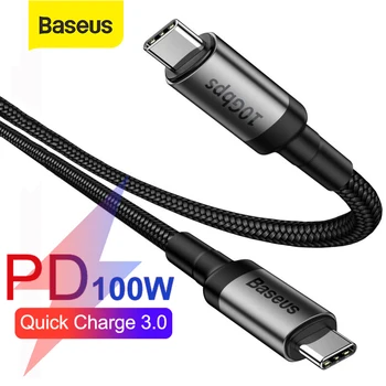 Baseus USB-C-Tüüpi USB-C Kaabel Samsung S9 S8 Lisa 9 8 PD3.1 QC3.0 60W Kiire Laadija USB-C Kaabel Macbook Pro Huawei P20