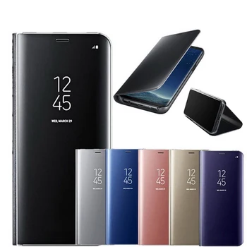 Smart Mirror Flip Case For Samsung Galaxy S8 S9 Plus S10 S10e S7 Serv S6 Lisa 9 8 J5 J7 2016 A6 A8 J4 J8 J6 2018 A5 2017 Kate