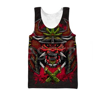 Tessffel Jaapani Samurai Kolju Art Tattoo 3DPrint Mehed/Naised Suvel Naljakas Streetwear Harajuku Vest Vabaaja Varrukateta TankTop A-3