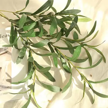 Kunstlik Võltsitud Lilled Kodu Kaunistamiseks Pulmad Kimp Taim Olive Leaf Branch Olive Leaf Branch Leaf Leaf Artif