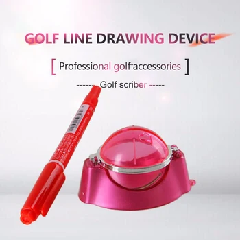 Golf Tarvikud Väljas Golf Ball Rida Marker koos Pliiatsi Joonistus-Märgise Alignment Tool Plastikust Tähistab Märk Vahendid