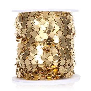 Dinicessa 1Meter Laius 8mm Roostevaba Teras Gold Ring Kett DIY Teha Käsitsi valmistatud Ehted Kaelakee&Käevõrud Hulgi Palju