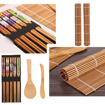 5tk/set Riis Hallituse Sushi Tegemise Vahend, Komplektid DIY Bambusest Sushi Tegija Set Roll Cooking Tööriistad Käsitsi valmistatud Jaapani Köök Vahend