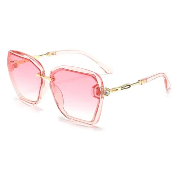 2021 Mood Cat Eye Päikeseprillid Naistele Luksus Brändi Disaini Peegel Objektiiv Vintage päikeseprillid Rose Gold Metal UV400 oculos