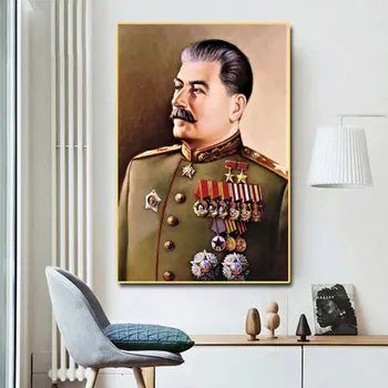 HD Trükkimine Jossif Stalini Ja Tsaar Nikolai II Venemaa Portree-Plakat Lõuendile Maalimine elutuba Kodus Seina Kaunistamiseks Ar