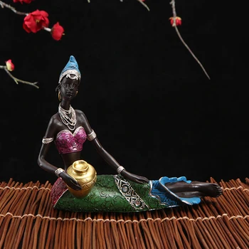 Uudne Aafrika Lady Arvandmed Desktop Vaik Pronksist Skulptuur Kaunistused Kunst