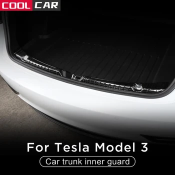 Roostevabast Terasest Kere Sisemine Valvur jaoks Tesla Model 3 Auto Sisemise Tagumise Põrkeraua kaitseplaat Kate Sisekujundus Uus Stiil 2017-2019