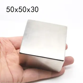 1TK N52 Neodüüm Magnet 50*50*30MM Super Tugev, Võimas Ruut Blokeeri Alalise Haruldaste Muldmetallide Magnetid Gaasi Arvesti