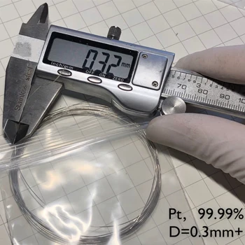 0,3 mm Puhas Plaatina Traat 99,99% Kõrge Puhtusastmega Pt Metallist Teadus Katse Element Kogumine
