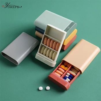 OYOREFD 6 Ruudustik Kaasaskantav Pill Box Väljas Pitsat Pill Storage Box Mini Meditsiin Juhul Travel Pill Tolmu-tõend Kaitsta Mahuti