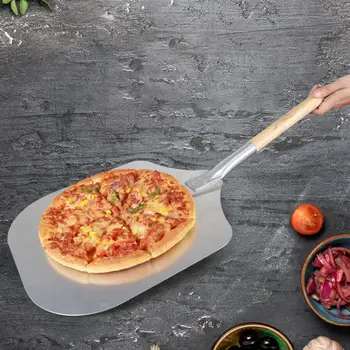 65cm Alumiinium Pizza Koorega Kühvel Puidust Käepide Kook Kühveldada, Küpsetamine, Tööriistad Juust Lõikur Peels Tõstja Vahend Pizza Labidas