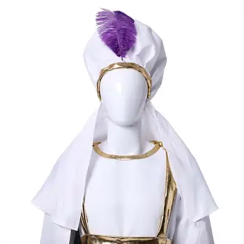 2019 Uus Aladdin Prints Cosplay Kostüüm Täiskasvanud Mehed, Aladdin Kostüüm Top Vest Püksid, Müts Halloween Kostüümid