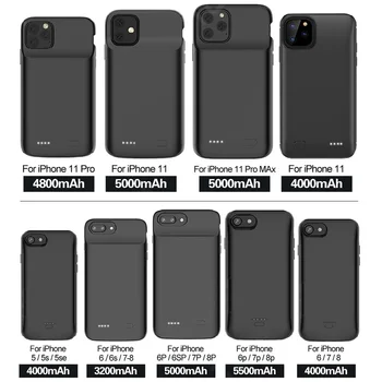 Aku Laadija Case For iPhone 11 12 Pro Max Power Bank for iPhone 5S SE 5 5C 6 6S 7 8 Plus X-XR, XS MAX Laadimine Juhul 10000mAh