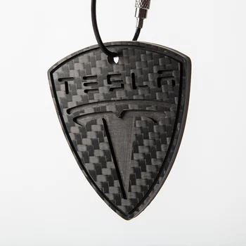 Vxvb 2021 Jaoks Tesla Model 3 S X Y Rõngas võtmehoidja Kaunistada Tarvikud Model3 Auto Reaalne süsinikkiust Skulptuur Sisestage Uus