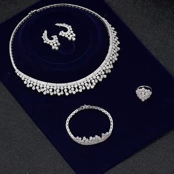 TIRIM Dubai Luksuslik Elegantne Pruudi Kaelakee Komplekt Naistele Kuupmeetri Tsirkooniumoksiid Pulm Ehteid Komplekti Morsiamia Tarvikud jewelri