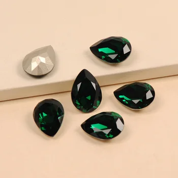 YANRUO 4320 Dorp Emerald Nail Art Kive Diamond Pointback Crystal Väljamõeldud Rhinestone 3D DIY Nail Art Teenetemärgi