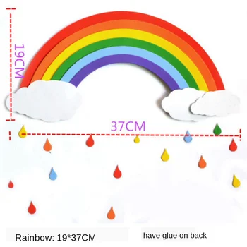 T-N DIY Sky Rainbow Pilv Sun Moon Käsitöö Seina Kleebised Käsitöö EVA Vaht Lapsed Õpe Haridus-Seina Kaunistamiseks Mänguasi