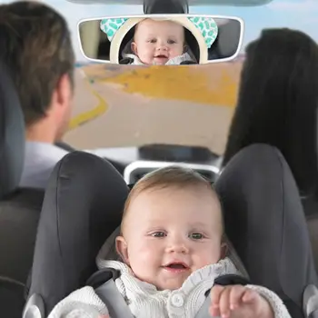 Auto Beebi Rearview Mirror Avar Vaade Tagumine Reguleeritav Turvaistme Tagasi Peeglid Imikute Cartoon Mänguasi