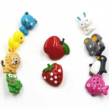 6tk Cartoon armas plastikust loomade nupud candy värvi lapse kampsun nuppu plastikust haarab DIY scrapbooking õmblemine tarvikud