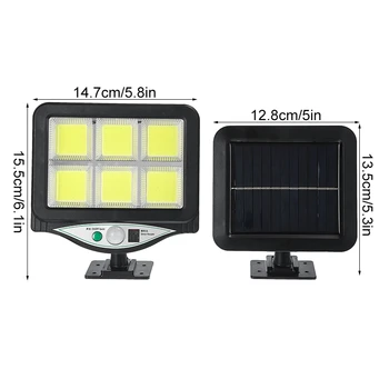 1200W LED Solar Lamp 120COB Aed seinavalgusti PIR Sensor Motion IP65 Veekindel tulede Park Sõiduteele välisvalgustuse