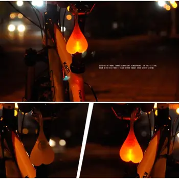 Uus Jalgrattasõit Pallid Saba Silikoon Kerge Loominguline Bike Veekindel Öö Oluline, LED Punane Hoiatus Tuled Jalgratta Istme seljatoe Muna Lamp