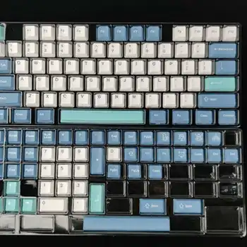 Shoko Teema Keycaps PBT OEM Keycaps 125 Keycaps Värvi-sub Cherry MX Klaviatuuri sinine valge