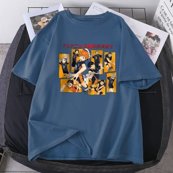 Haikyuu Anime Naiste T-särgid Mood Prindi Mõõdus Tshirts Vintage Väljas Vabaaja Tops Tees Loose Fit Poleras Naine Camisetas