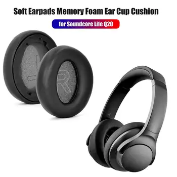 Pehme Kõrvapadjakesed Mälu Vaht Ear-Cup Padi Jaoks Soundcore Elu Q20 Asendamine Kõrva Padjad Kõrvaklapid Mälu Vaht Kõrva Padjad