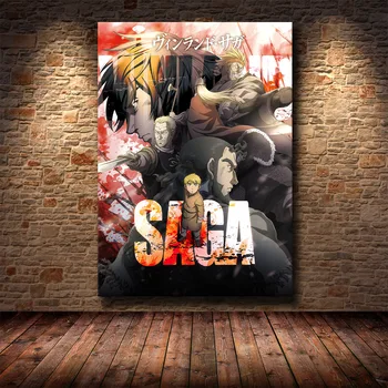Klassikaline Anime seriaal Filmi Vinland Saga HD Printida Lõuendile Maali Poster elutuba, Magamistuba Teenetemärgi Maali