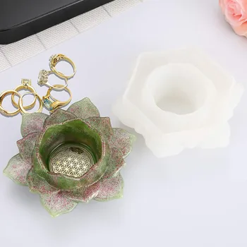 DIY 3D Lotus Küünal Omanik Silikoon Lill, Küünal Hallituse söögi Epoksüvaik Casting Hallituse Käsitöö Decor Tööriist Majapidamises Supples