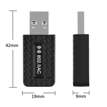 1300Mbps USB võrgukaarti USB 3.0 Wifi Adapter Wireless WiFi Dongle 2.4 GHz+5.8 GHz Dual Band WiFi Vastuvõtja ARVUTI Desktop Sülearvuti